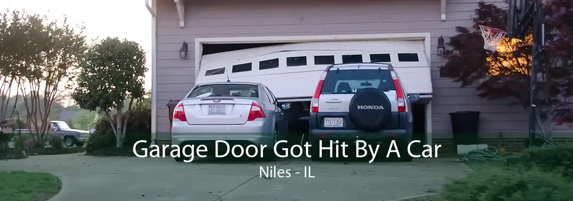 Garage Door Got Hit By A Car Niles - IL