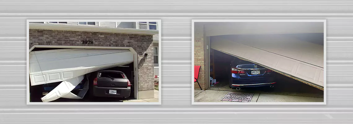 Repair Commercial Garage Door Got Hit By A Car in Niles, Illinois